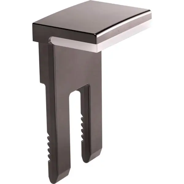 Sprawdź teraz ITALIANA FERRAMENTA Oberteil zu Glasbodenträger KUBIC, Zamak vernickelt schwarz