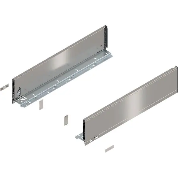 BLUM LEGRABOX pure Zarge Höhe K, NL 550, INOX (Anti-Fingerprint) Łatwy zwrot