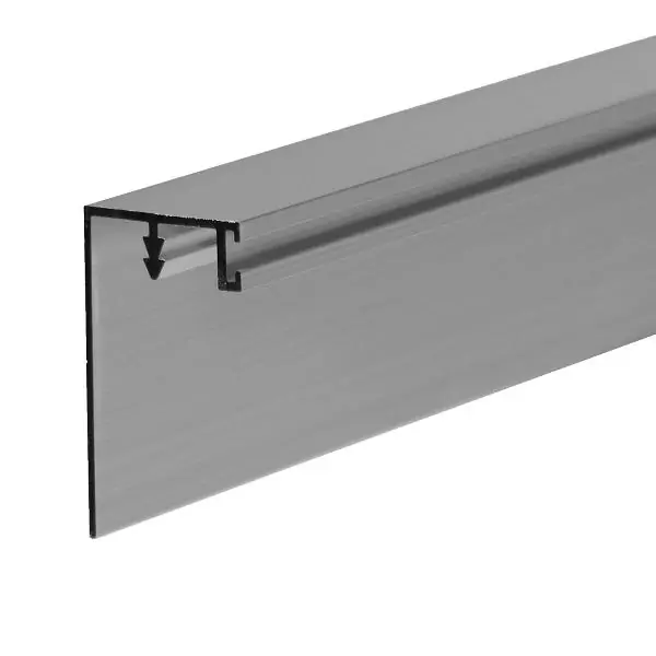 CINETTO Gegen - Griffleiste zum Einnuten, 2600 mm, Aluminium silber eloxiert Popularny