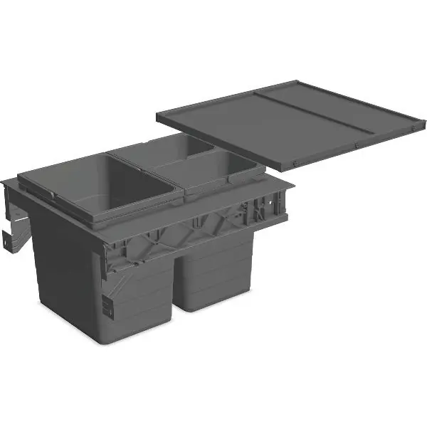 NINKA Abfalltrennsystem Set eins2sechs KB 500 mm dunkelgrau Ostatnia szansa