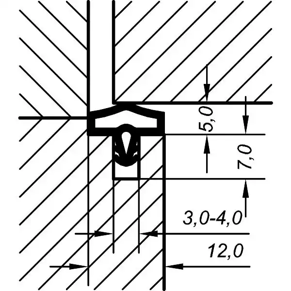 Wysoka jakość Innentürdichtung EV 0680 KS, Kunststoff mahagoni