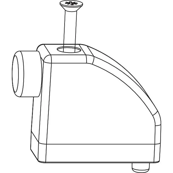 MACO HS Anschlagpuffer mit Schraube, Flügelabstand 28 mm, weiß (102945) Tani