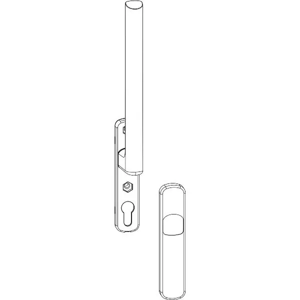Ostatnia szansa MACO HS Griff 12 innen, ohne PZ, mit Nocken, VK-10mm, Alu silber (218397)