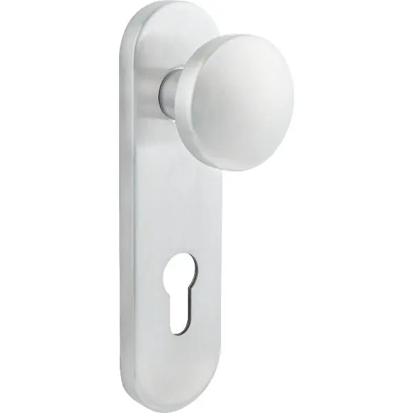 Nowość BKS Knopfkurzschild für außen, B 72610, silber eloxiert