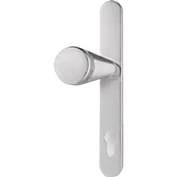 BKS Knopflangschild für außen, rund RR 7504, PZ 92 mm, silber eloxiert Cena promocyjna