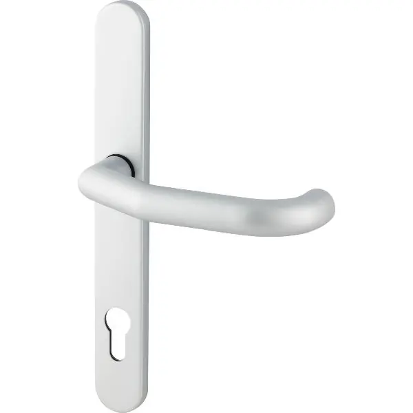 BKS Drückerlochteil gekröpft - auf Schild PZ 92,für außen,silber eloxiert Nowość