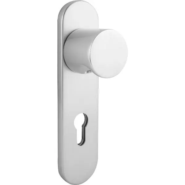 Knopfkurzschild 3054/5162DZAFH, PZ 88 mm, silber eloxiert Dostępne od ręki