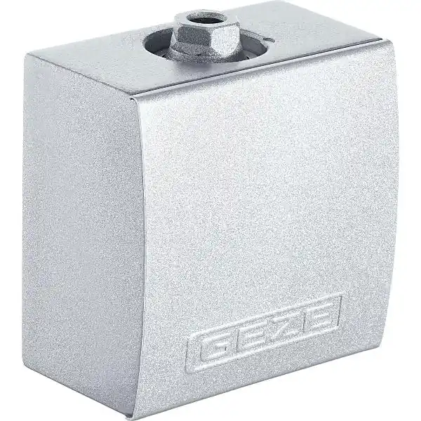 GEZE Drehlager aufliegend, für T-Stop Gleitschiene, silber Wyprzedaż