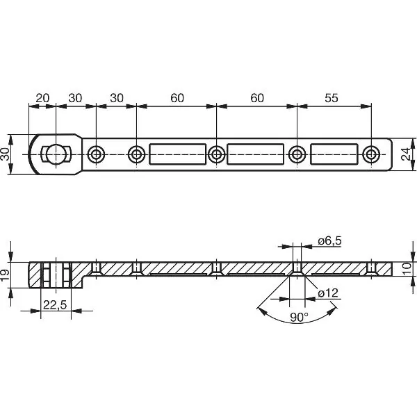 GEZE Türschiene C für flachkonisch, Pendeltür, Stahl verzinkt Bestseller