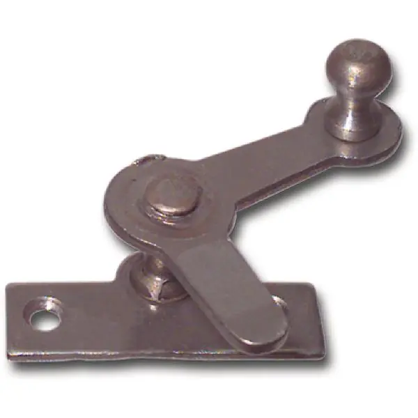 Zungenreiber mit Eisenknopf auf eckiger, austr. Platte, Stahl blank 20 mm rechts Bezpieczna płatność