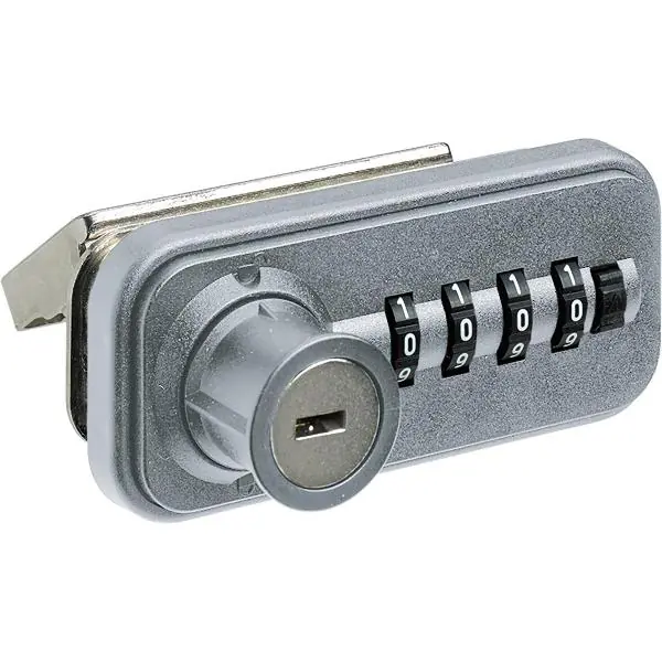 Zamów dziś HETTICH Zahlenschloss für Schiebetür - Fixcode, links, Stahl/KS verchromt matt