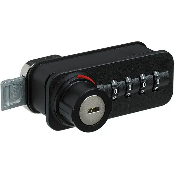 Dostępne od ręki HETTICH Zahlenschloss mit Schnäpper - Freecode, links, Stahl/KS schwarz