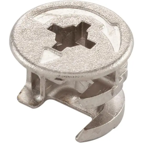 Zniżka HETTICH RASTEX 15 Exzenter mit Abdeckrand, Plattenstärke 16 mm vernickelt