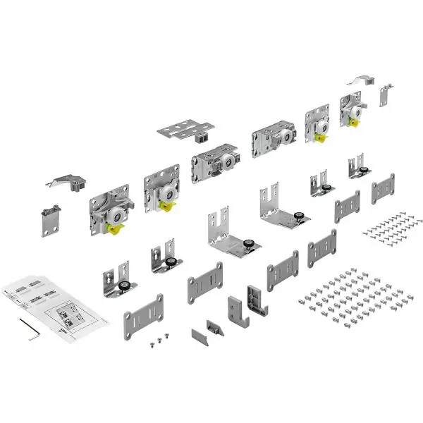 Bestseller HETTICH TopLine L Schiebetürbeschlag-Set 1350 x 2600, 3-türig 10-16 mm