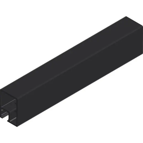 CINETTO Aluminium Glasrahmenprofil ANKOR-19, L 6100 mm schwarz eloxiert Niska cena