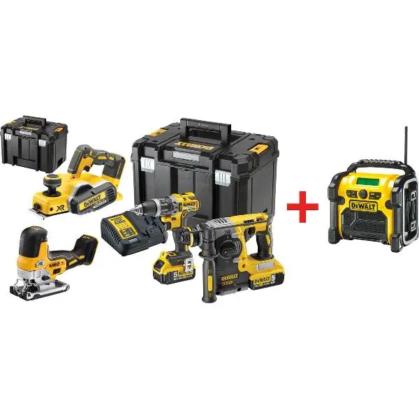 Premium DEWALT Akku-Set Holz 18 V DCD796 / DCH273 / DCP580NT / DCS335NT / DCR019