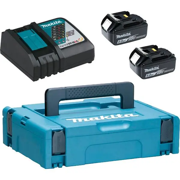 MAKITA Akku-Powerkit 18 Volt / 2 Stück 6,0 Ah Akkus und Ladegerät DC18RC Oferta limitowana