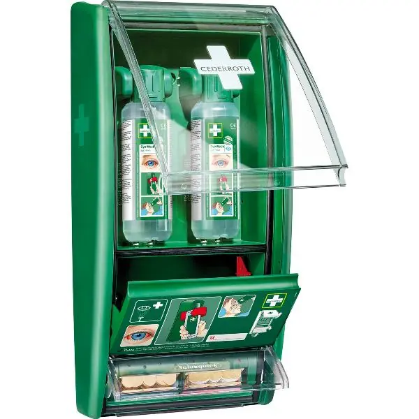 CEDERROTH Augenspül-Station 2 x Spüllösung je 500 ml + Pflasterspender Bestseller