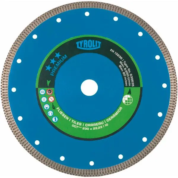 TYROLIT Diamant-Trennscheibe DCT*** 125 x 1,2/10 x 22,2 mm für Fliesen Oferta czasowa