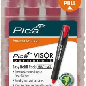 Okazja Zest.zapas. wkładow do markera permanen. VISOR, przemyslowego,kolor czerwony