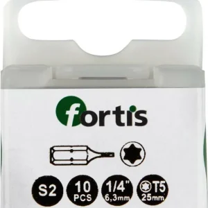 Zestaw bitow DIN3126C6,3 10xT5x25mm FORTIS Ekspresowa dostawa
