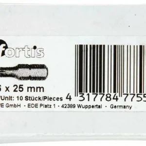 Zestaw bitow DIN3126C6,3 10xT6x25mm FORTIS Wyprzedaż