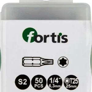 Zestaw bitow DIN3126C6,3 50xT25x25mm FORTIS Nie przegap