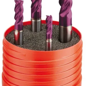 Dodaj do koszyka Zestaw frezów do obróbki zgrubnej HPC TiALN, typ UNI,4-ostrz.,6-12mm FORMAT