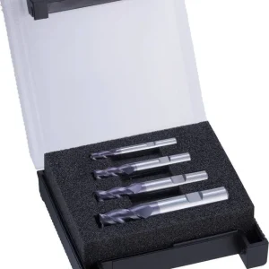 Nowy Zestaw frezów do obróbki zgrubnej HPC TiALN,typ INOX,3-ostrz.6/8/mm FORMAT