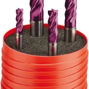 Zestaw frezów do obróbki zgrubnej HPCL TiALN, typ UNI,4-ostrz.,6-12mm FORMAT Ograniczona ilość