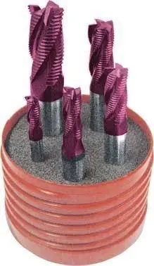 Zestaw frezów do obróbki zgrubnej, krótkich DIN844HSSE-PM TiALN, 5-częśc. 6-16mm Oferta czasowa