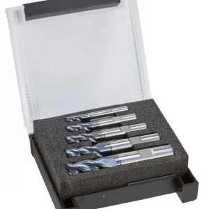 Zestaw frezów pełnowęglikowych,4-ostrz.TiALN, 4-częśc.,chwyt HB 6,8,10,12mm FORMAT GT Rabat