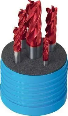 Zestaw frezów Ratio, długich, pełnowęglikowych, FIRE 5-części.,4-ostrz., chwyt Darmowy zwrot