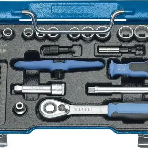 Do wyczerpania zapasów Zestaw kluczy nasadowych 1/4" D30 KMU-20 3/8" 40-czesciowy Gedore