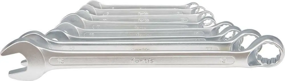 Zestaw kluczy plasko- 8-czesc. 8-19mm FORTIS Nie przegap