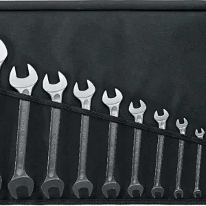 Zamów dziś Zestaw kluczy płaskich dwustronnych DIN 3110 6-32mm 10-częściowy w zwijanymetui Stahlwille