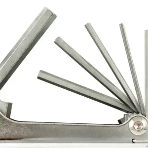 Hit sprzedaży Zestaw kluczy trzpieniowych, kątowych, w składanym uchwycie, z metalu 2,5-10mm,