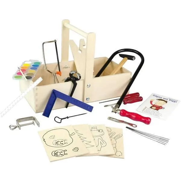 Zestaw Narzędzi dla Dzieci do Obróbki Drewna w Skrzynce Narzędziowej Wysoka jakość