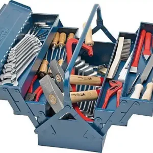 Zestaw narzędzi dla ślusarzy, 56-częściowy walizkaz blachy stalowej FORMAT Premium