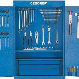 Bestseller Zestaw narzędzi Universal100-częściowy w szafce zblachy stalowej Gedore