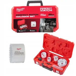 Tylko dziś Zestaw otwornic Holesaw 6szt + akcesoria PERFECT MATCH MILWAUKEE