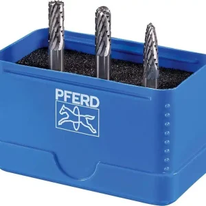 Zestaw piln. obrotowych zwęglika spiekanego, 6mm 3-częściowy, ZYAS-WRC-RBFØ 6mm, uzęb.3 Plus Pferd Premium