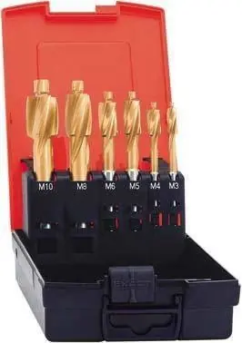 Zestaw pogłębiaczy płaskich do otworów pod gwint DIN373 TiN M3-M10 FORMAT Nowość