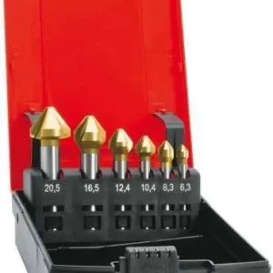 Zestaw pogłębiaczy stożkowych HSS HSS TiN, chwyt cylindryczny 75° 6,3-20,5mm Najlepsza cena