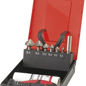Zestaw pogłębiaczy stożkowych typu bit 90°, 6,3-20,5mm FORMAT Premium