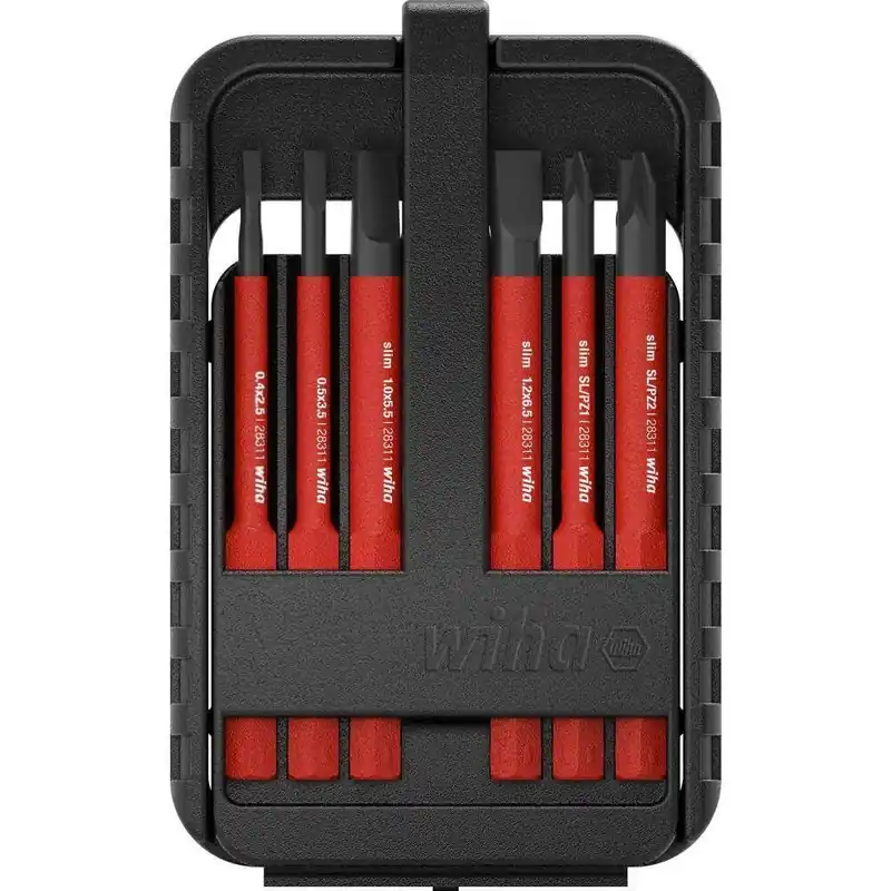 Super okazja Zestaw trzpieńi wymienny.slimBit electric PZ, Schlitz 6-teilig Wiha
