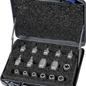 Zestaw udarowych końcówekwymiennych klucza nasadowego TORX 1/2" 16-częściowy ASW Wysoka jakość