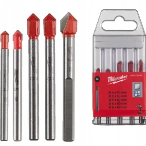 Dostępne od ręki Zestaw wiertel do plytek i ceramiki Milwaukee 4932479948 5 sztuk