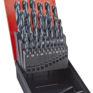 Zestaw wierteł krętych DIN338, HSS szlifowane, waporyzowane, typ N, kształt C, 1,0-10,0mm Ostatnia szansa