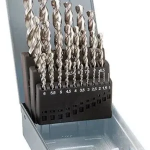 Dostępne od ręki Zestaw wierteł krętych DIN338, szlifowane HSSE, typ Ti 1-5,9mm GÜHRING